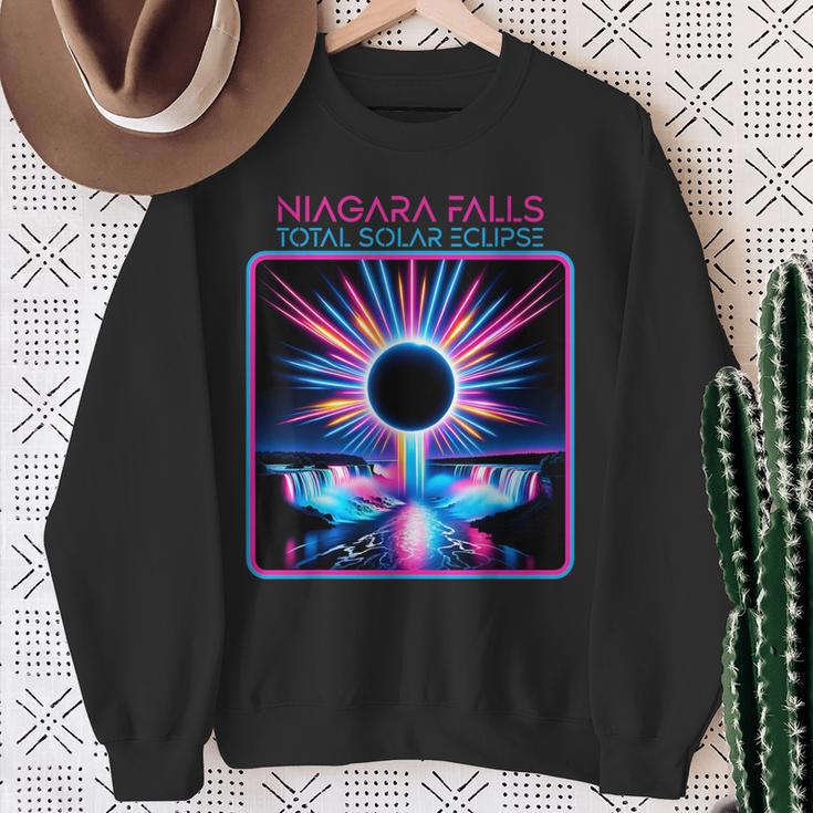 2024 Solar Eclipse Niagara Falls Totality Event Souvenir Sweatshirt Gifts for Old Women