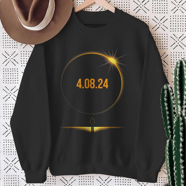 2024 Total Solar Eclipse America Totality April 8 2024 Sweatshirt Gifts for Old Women