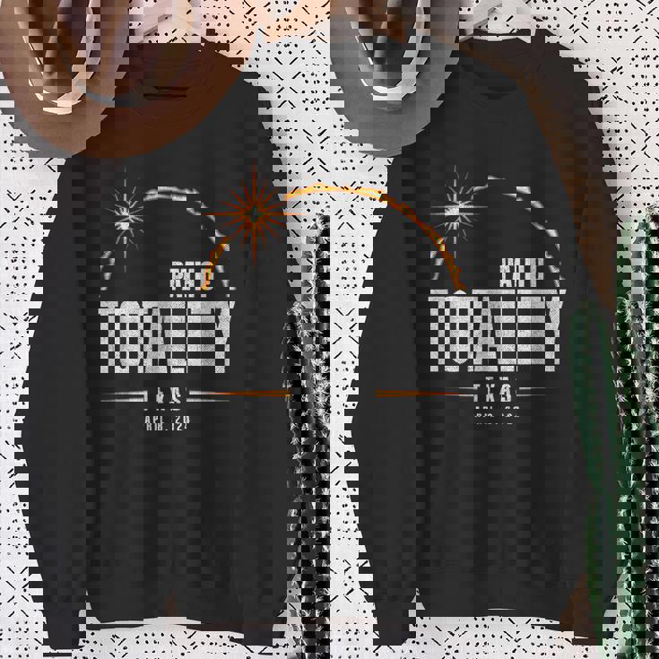 2024 Total Solar Eclipse Texas Total Eclipse 2024 Sweatshirt Gifts for Old Women