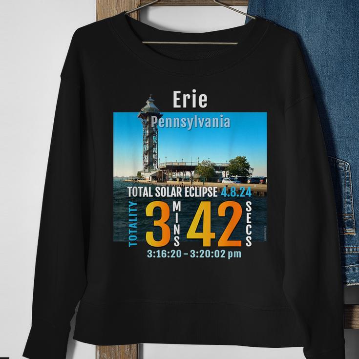 2024 Total Solar Eclipse Totality In Erie Pennsylvania 25 Sweatshirt Gifts for Old Women