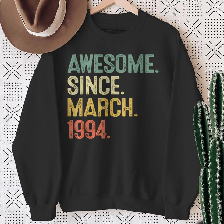 30 Year Old Awesome Since March 1994 30Th Birthday Men Sweatshirt Gifts for Old Women
