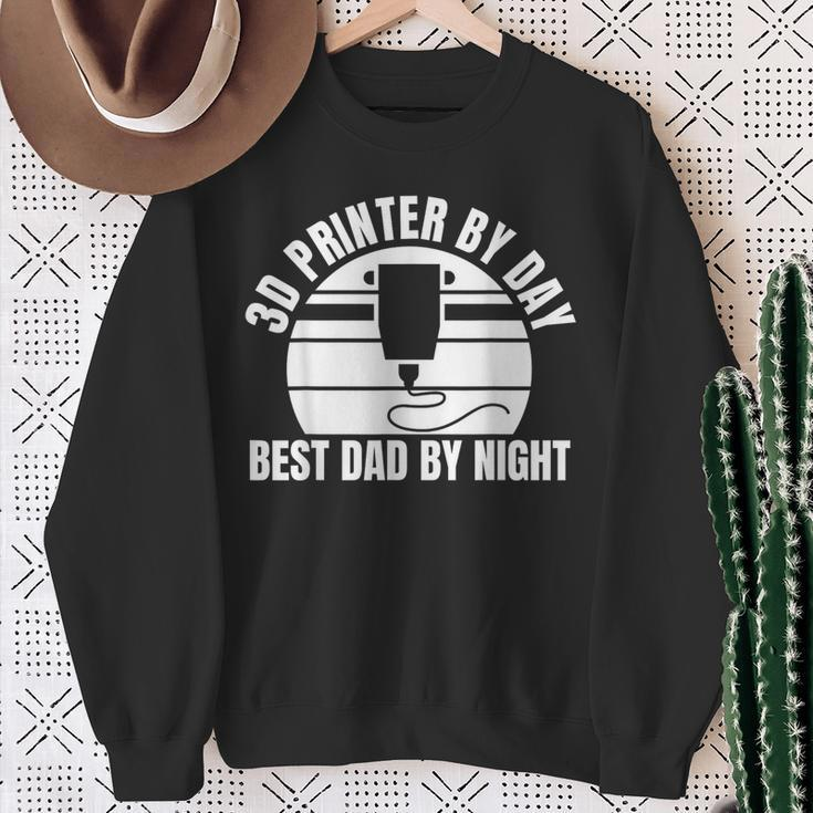 3D Printer By Day Best Dad By Night Fathers Day Sweatshirt Gifts for Old Women