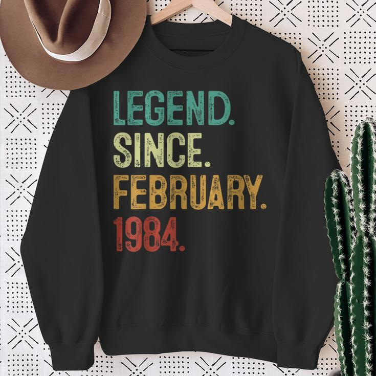 40 Years Old Legend Since February 1984 40Th Birthday Sweatshirt Gifts for Old Women