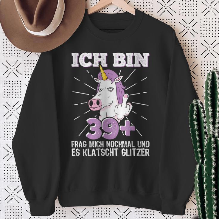 40S Birthday Ich Bin 39 Middle Finger 40 Jahre Old Sweatshirt Geschenke für alte Frauen