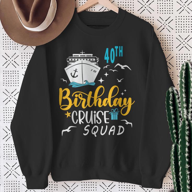 40Th Birthday Cruise Squad 2024 Matching Party Family Sweatshirt Gifts for Old Women