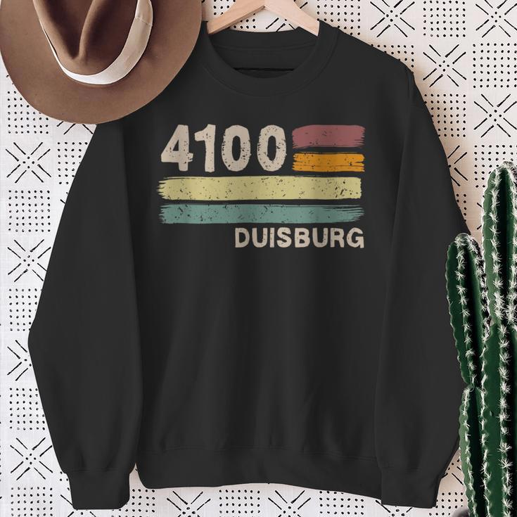 4100 Duisburg Retro Postcodes Old Postcode Vintage Sweatshirt Geschenke für alte Frauen