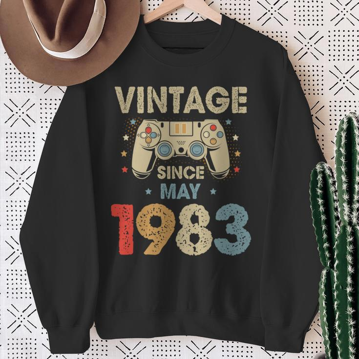41St Birthday Boy Gamer Vintage May 1983 Bday Sweatshirt Gifts for Old Women