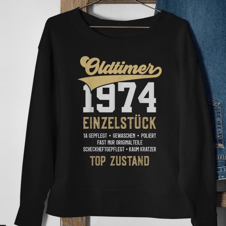 49 Jahre Oldtimer 1974 Vintage 49Th Birthday Black Sweatshirt Geschenke für alte Frauen