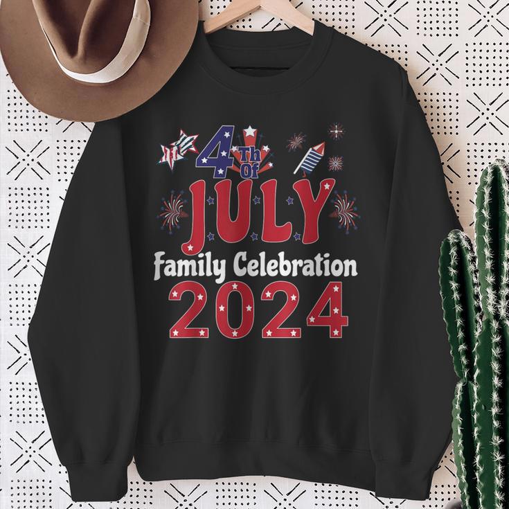 4Th Of July Family Celebration 2024 Family Matching Group Sweatshirt Gifts for Old Women