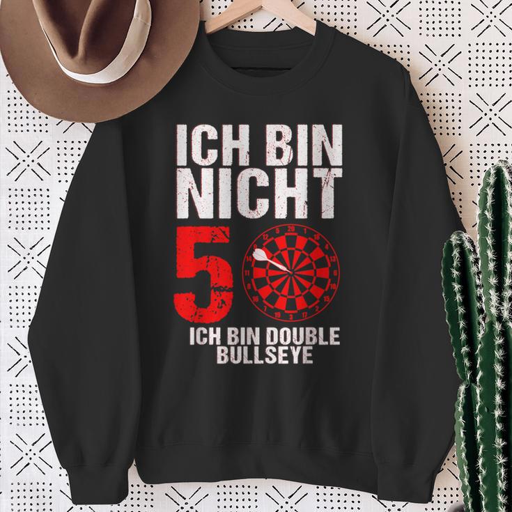 50 Geburtstag Geschenk Lustiges Dart Spruch Double Bullseye Sweatshirt Geschenke für alte Frauen