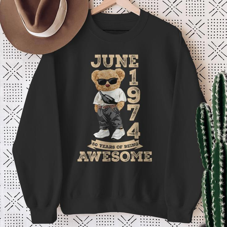 50 Years Of Being Awesome June 1974 Cool 50Th Birthday Sweatshirt Gifts for Old Women