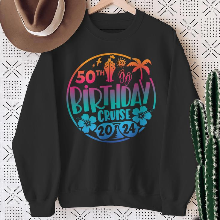 50Th Birthday Cruise 2024 Vacation Trip Matching Group Sweatshirt Gifts for Old Women