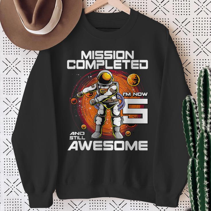 5Th Birthday Astronaut 5 Years Old Outer Space Birthday Sweatshirt Gifts for Old Women