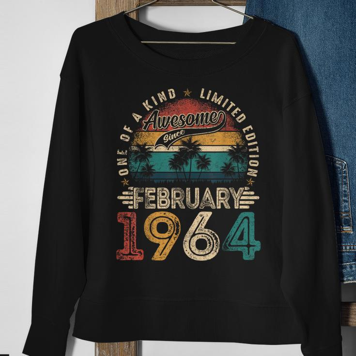 60 Years Old Vintage February 1964 60Th Birthday Men Sweatshirt Gifts for Old Women