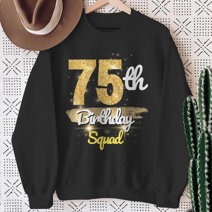 75Th Birthday Squad 75 Year Old Birthday Sparkle Sweatshirt Gifts for Old Women