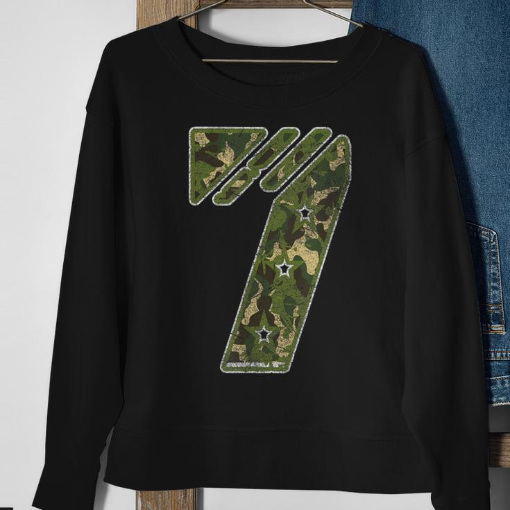 7Th Birthday Soldier 7 Year Old Military Themed Camo Sweatshirt Gifts for Old Women