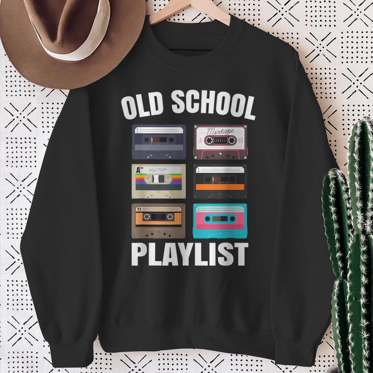 80Er 90Er Mixtape Playlist Kassette Oldschool Sweatshirt Geschenke für alte Frauen