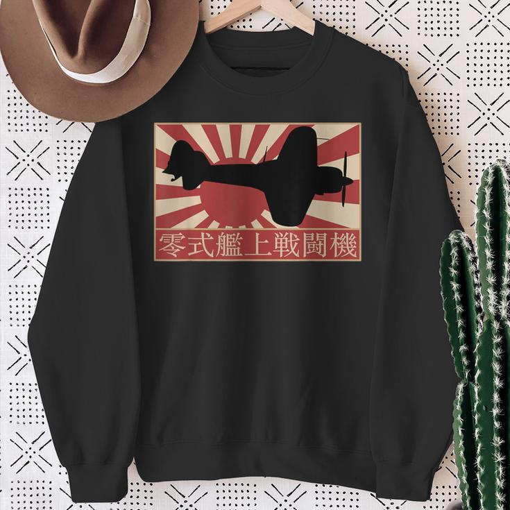 A6m Zero Japanische Ww2 Kampfflugzeug Japan Flagge Sweatshirt Geschenke für alte Frauen