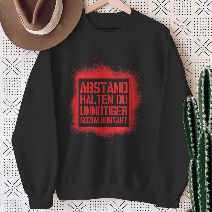 Abstand Halten Du Unnötiger Sozialkontakt S Sweatshirt Geschenke für alte Frauen