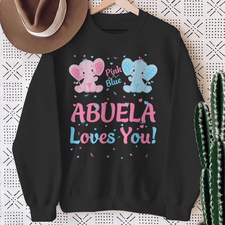Abuela Gender Reveal Pink Or Blue Matching Family Elephant Sweatshirt Gifts for Old Women