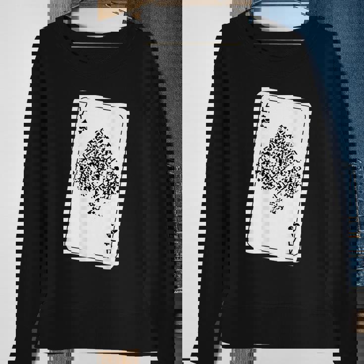 Ace Of Spades Rick Roll Back Printed Sweatshirt Gifts for Old Women