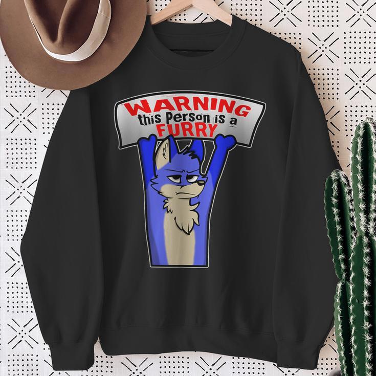 Achtung Das Person Ist Ein Furry Idea Fursona Sweatshirt Geschenke für alte Frauen