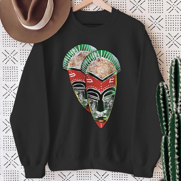 African Fang Mask Twins Sweatshirt Gifts for Old Women