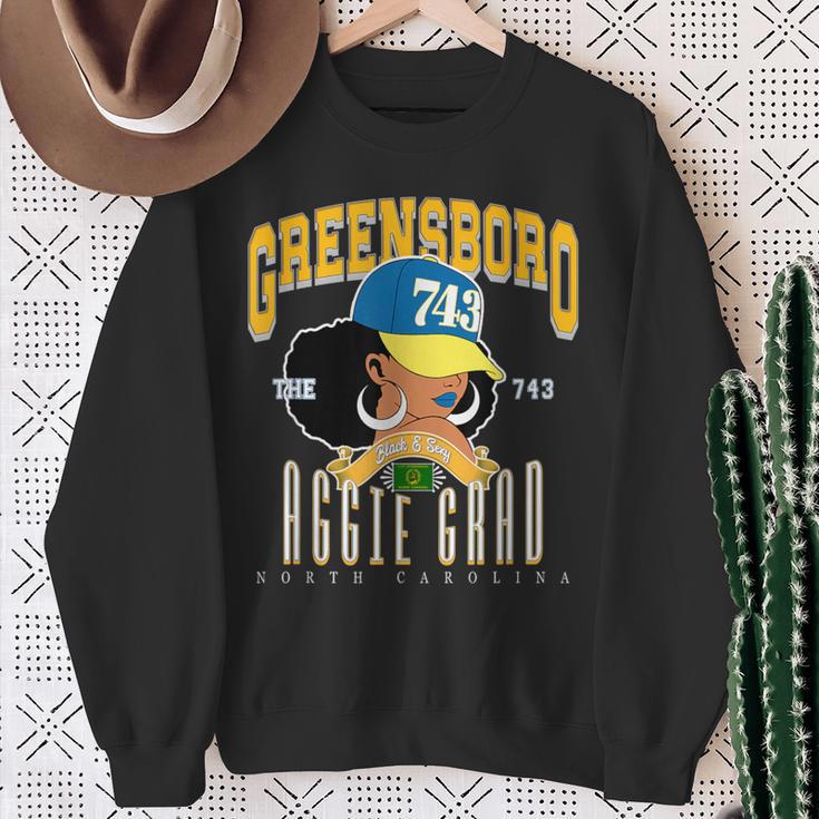 Aggie Grad Hbcu Alumni Pride 743 Greensboro Nc Sweatshirt Gifts for Old Women