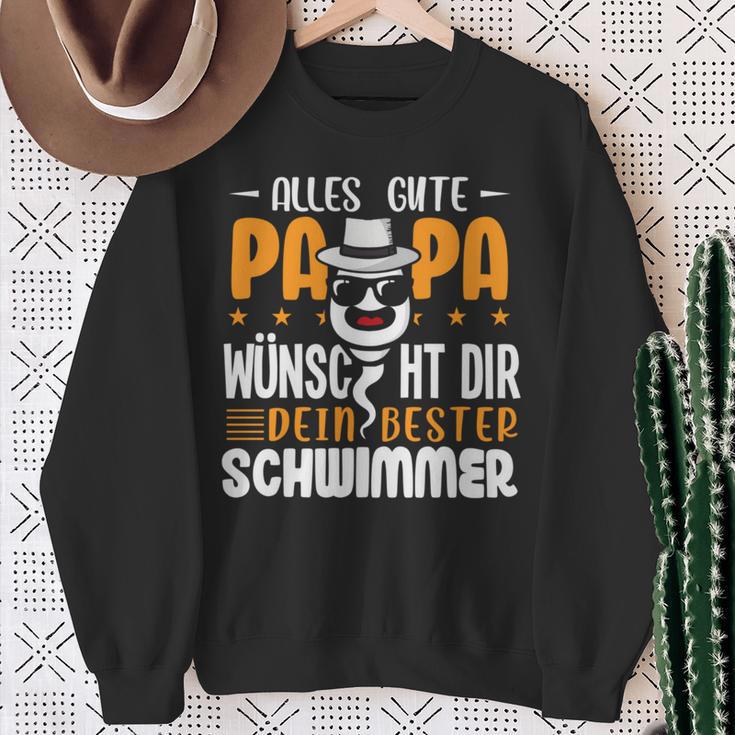 Alles Gute Papa Wünscht Dir Dein Beste Schwimmer Father's Day Sweatshirt Geschenke für alte Frauen