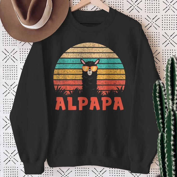 Alpapa Alpaka Lama Fan Liebhaber Dad Frischgebackenerater Sweatshirt Geschenke für alte Frauen