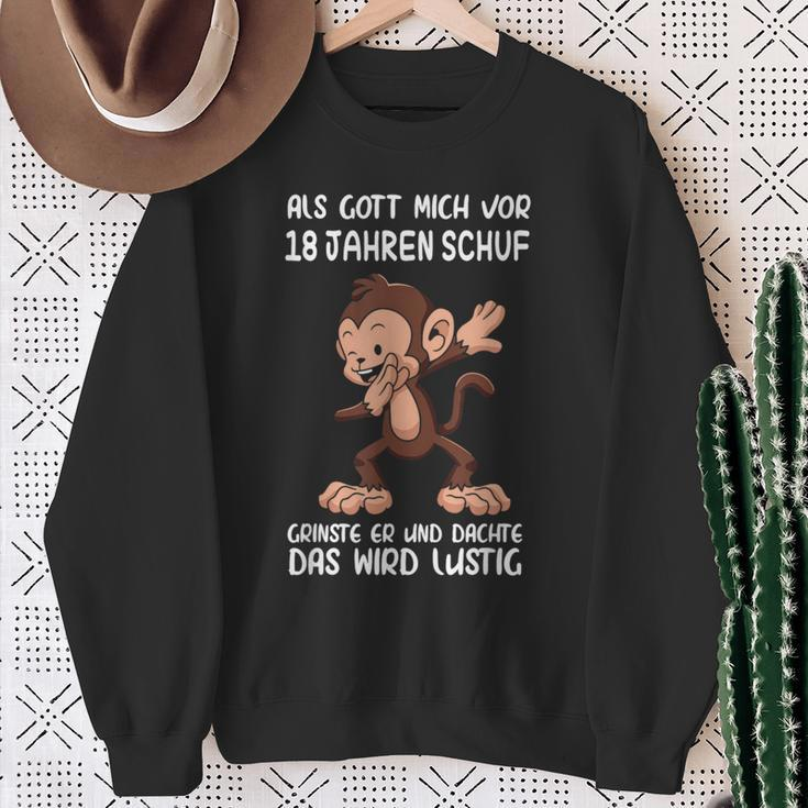 Als Gott Mich 18 Jahren Schuf Monkey Birthday Sweatshirt Geschenke für alte Frauen
