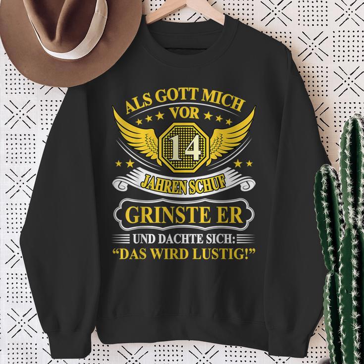 Als Gott Mich Vor 14 Jahren Schuf Grinste Er 14Th Birthday Als Gott Mich Vor Sweatshirt Geschenke für alte Frauen