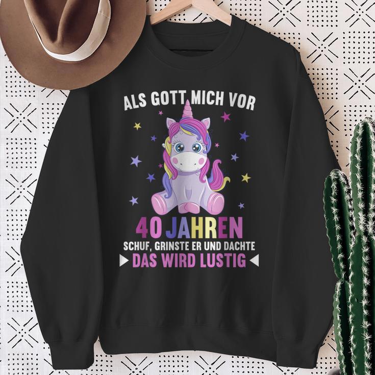 Als Gott Michor 40 Jahren Schuf Denker Er 40Th Geburtstag German L Sweatshirt Geschenke für alte Frauen