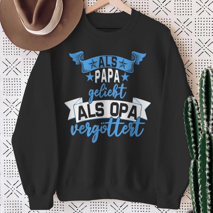 Als Papa Geliebt Als Opaergöttert Mann Sohn Opaatiater Sweatshirt Geschenke für alte Frauen