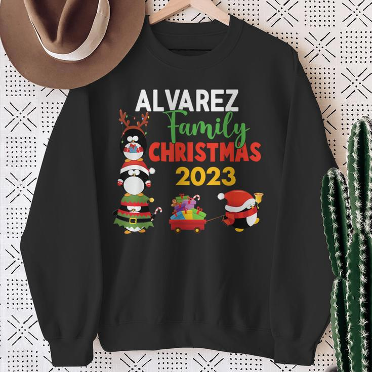 Alvarez Family Name Alvarez Family Christmas Sweatshirt Gifts for Old Women