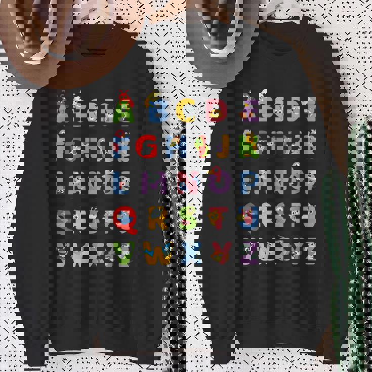 Amante Del Alfabeto Animal Aprendizaje Abc Regalo Regalo Camisa de entrenamiento Regalos para ancianas