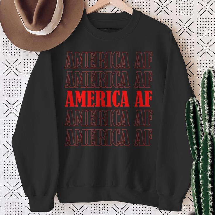America Af Patriotic Pride Sweatshirt Gifts for Old Women