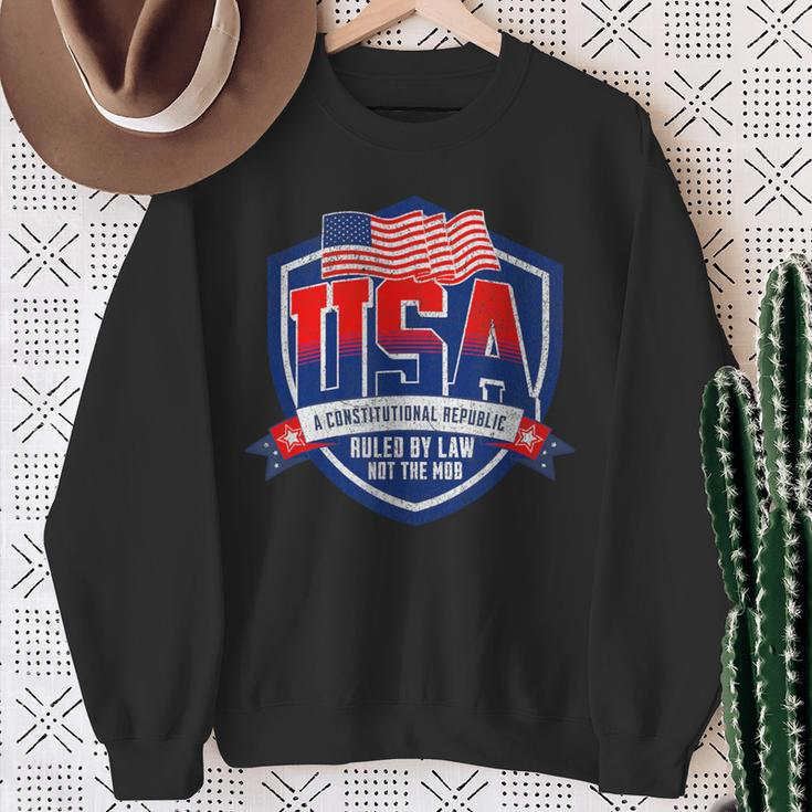 America A Constitutional Republic Vintage Sweatshirt Gifts for Old Women