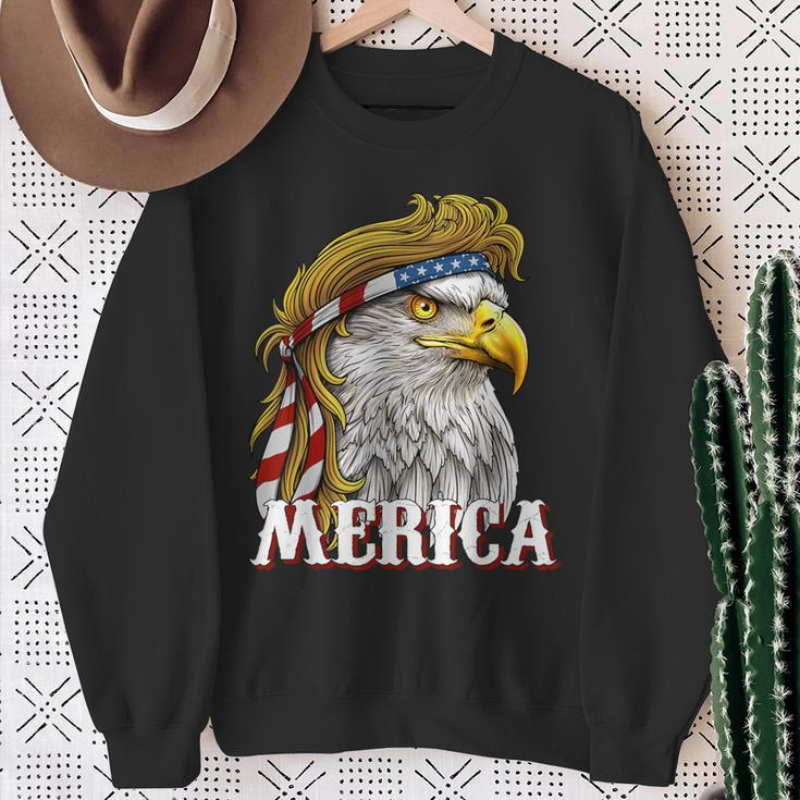 America Patriotic Usa Flag Eagle Of Freedom 4Th Of July Sweatshirt Gifts for Old Women