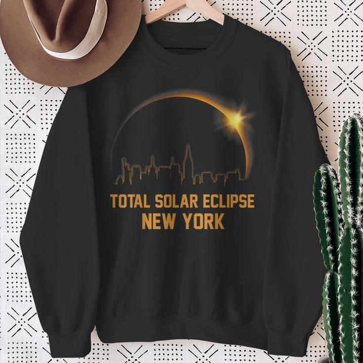 America Totality 2024 New York Total Solar Eclipse 4082024 Sweatshirt Gifts for Old Women