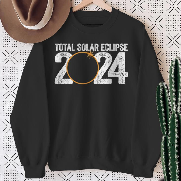 America Totality Spring 40824 Total Solar Eclipse 2024 Usa Sweatshirt Gifts for Old Women