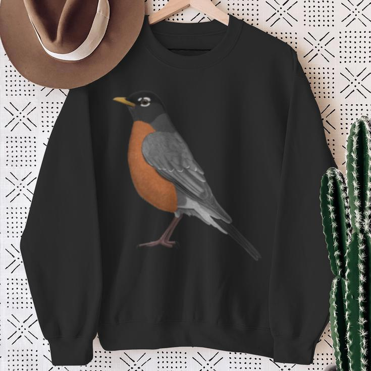 American Robin Bird Birder Birdlover Birdwatcher Animal Sweatshirt Gifts for Old Women