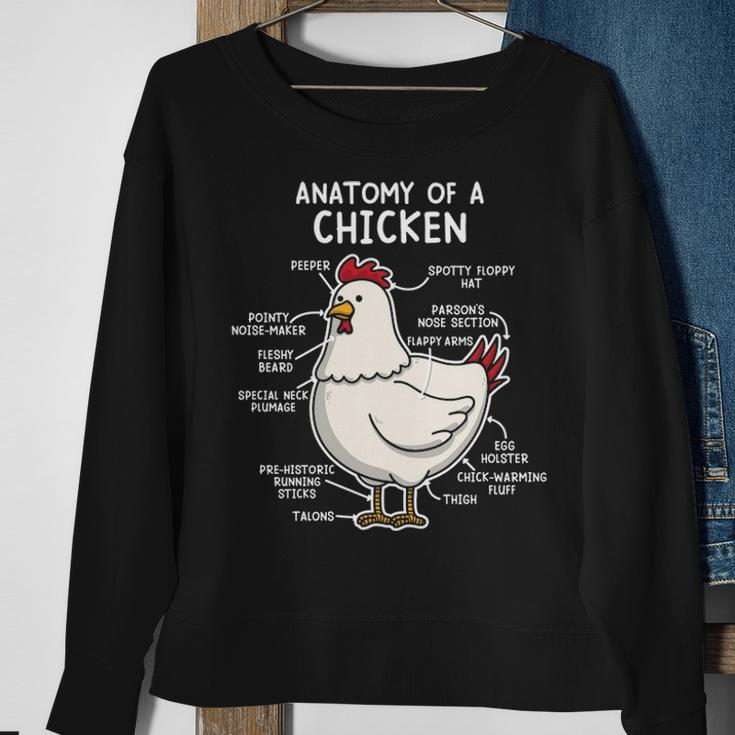 Anatomy Of A Chicken Country Farm Women Girl Sweatshirt Gifts for Old Women