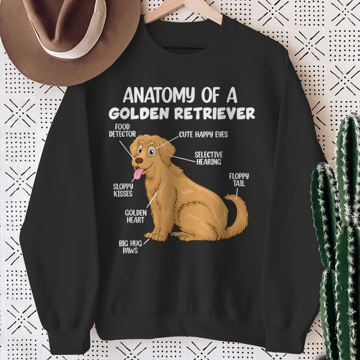 Anatomy Of A Golden Retriever Sweatshirt Geschenke für alte Frauen