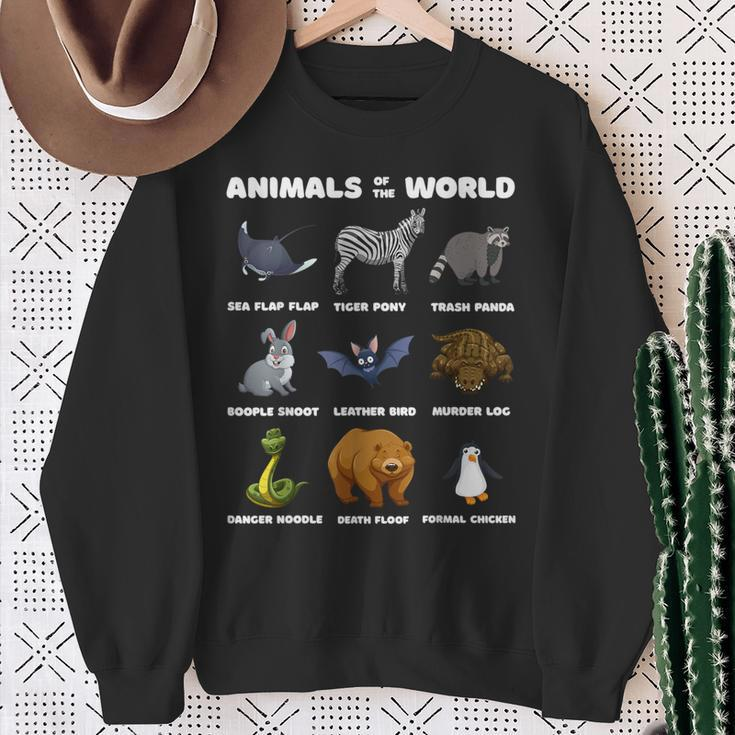 Animals Of The World Rare Animals Memes Sweatshirt Gifts for Old Women