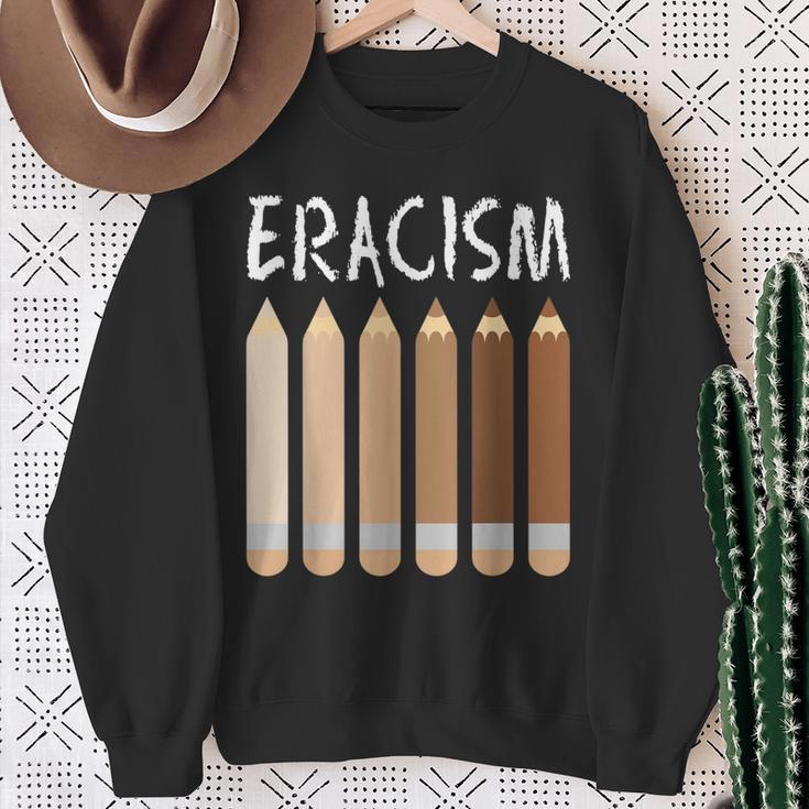 Anti-Racism African American Eracism Melanin Social Justice Sweatshirt Gifts for Old Women