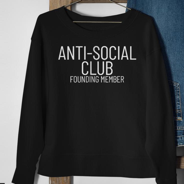 Anti Social Club Founding Member Pocket Introvert Antisocial Sweatshirt Gifts for Old Women