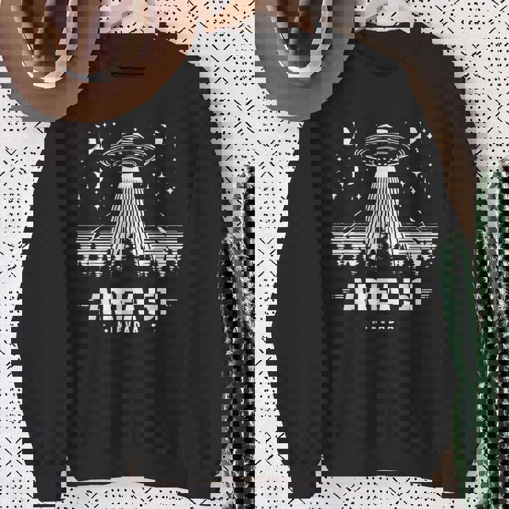 Area 51 Nevada Ufo Alien Storm Area 51 Sweatshirt Gifts for Old Women