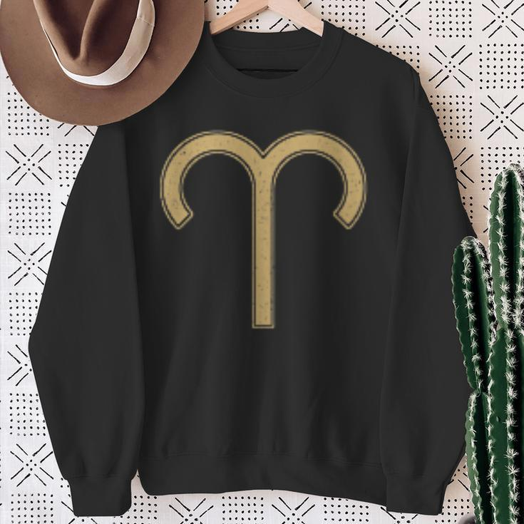 Aries Astrological Symbol Ram Zodiac Sign Sweatshirt Gifts for Old Women