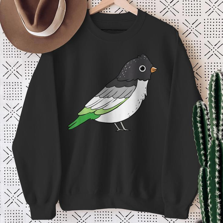 Aromantic Pride Bird Asexual Sweatshirt Gifts for Old Women